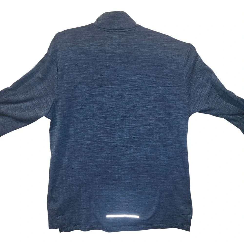 Nike Running Pacer Mens Large Blue Heather 1/4 Zip Pullover BV4713-452